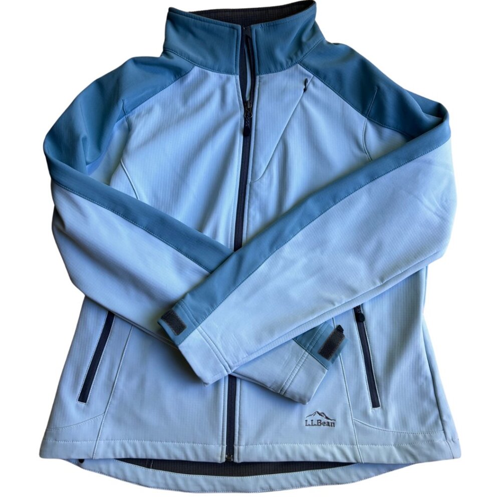 L.L. Bean Women’s Pathfinder Soft Shell Jacket Blue Two Tone Size XL